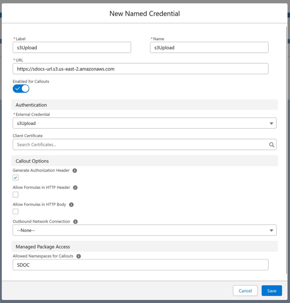 Configure aws with named credentials s docs knowledge base