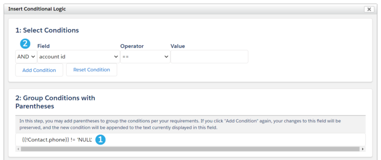The Insert Conditional Logic Button – S-Docs Knowledge Base