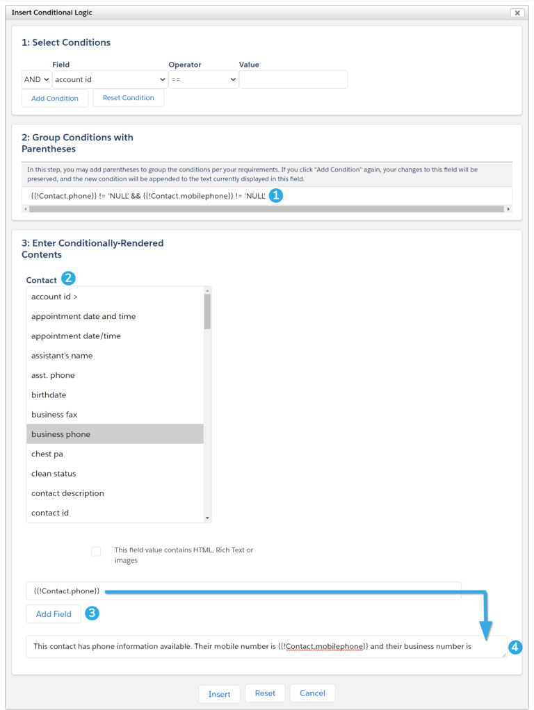 The Insert Conditional Logic Button – S-Docs Knowledge Base