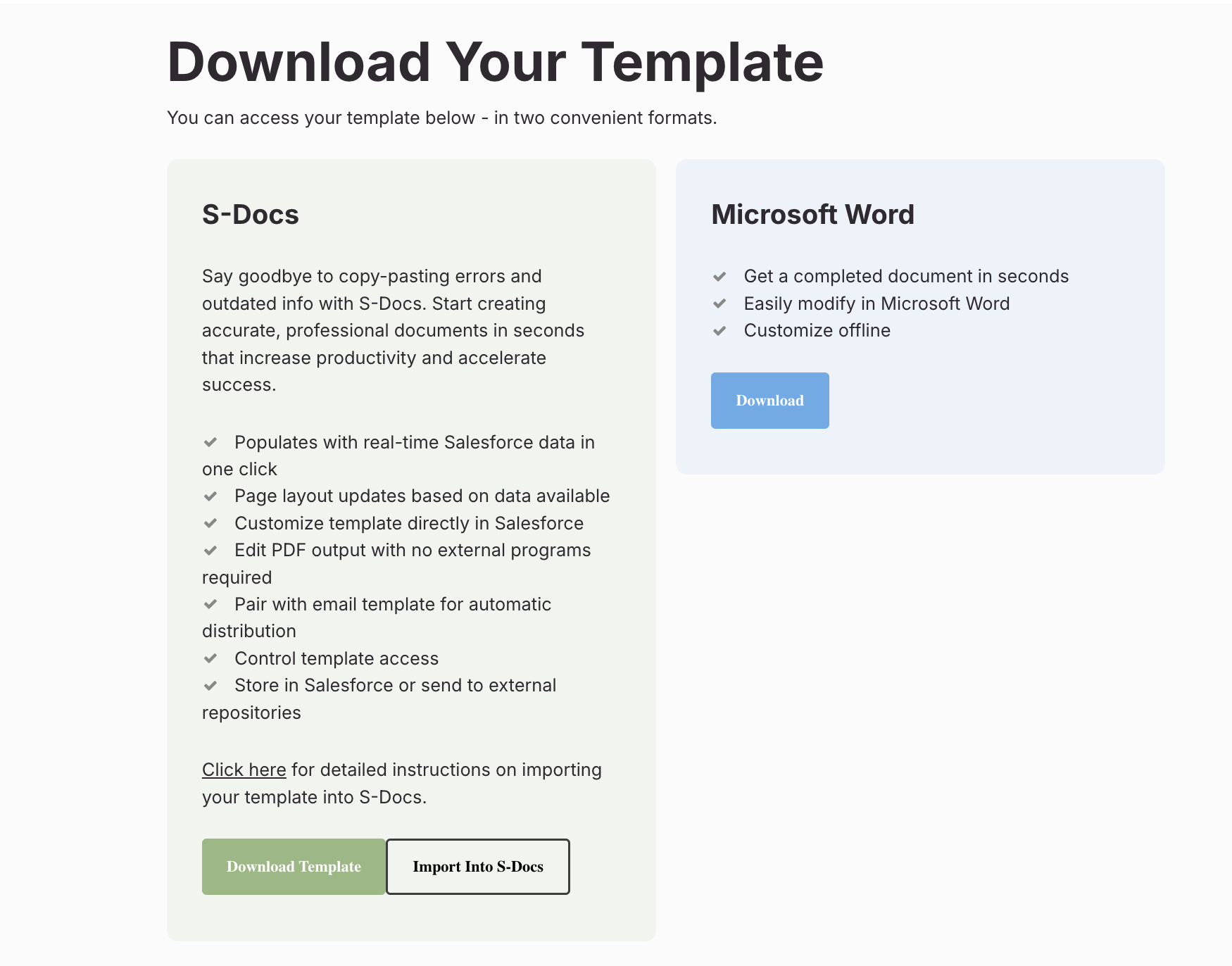 Template Library Import Instructions – S-Docs Knowledge Base
